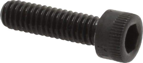 Made in USA - #8-32 UNC Hex Socket Drive, Socket Cap Screw - Alloy Steel, Black Oxide Finish, Fully Threaded, 5/8" Length Under Head - Eagle Tool & Supply