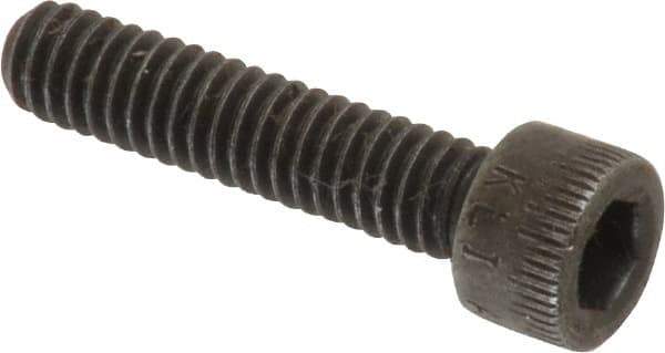 Made in USA - #8-32 UNC Hex Socket Drive, Socket Cap Screw - Alloy Steel, Black Oxide Finish, Fully Threaded, 3/4" Length Under Head - Eagle Tool & Supply