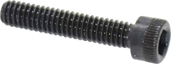 Made in USA - #8-32 UNC Hex Socket Drive, Socket Cap Screw - Alloy Steel, Black Oxide Finish, Fully Threaded, 7/8" Length Under Head - Eagle Tool & Supply