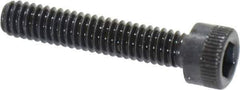 Made in USA - #8-32 UNC Hex Socket Drive, Socket Cap Screw - Alloy Steel, Black Oxide Finish, Fully Threaded, 7/8" Length Under Head - Eagle Tool & Supply
