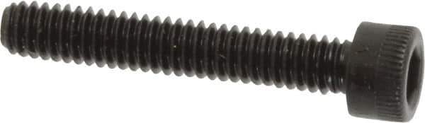 Made in USA - #8-32 UNC Hex Socket Drive, Socket Cap Screw - Alloy Steel, Black Oxide Finish, Fully Threaded, 1" Length Under Head - Eagle Tool & Supply