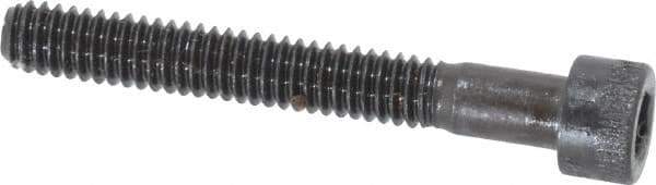 Made in USA - #8-32 UNC Hex Socket Drive, Socket Cap Screw - Alloy Steel, Black Oxide Finish, Partially Threaded, 1-1/4" Length Under Head - Eagle Tool & Supply