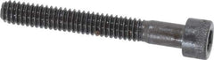Made in USA - #8-32 UNC Hex Socket Drive, Socket Cap Screw - Alloy Steel, Black Oxide Finish, Partially Threaded, 1-1/4" Length Under Head - Eagle Tool & Supply