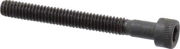 Made in USA - #8-32 UNC Hex Socket Drive, Socket Cap Screw - Alloy Steel, Black Oxide Finish, Partially Threaded, 1-1/2" Length Under Head - Eagle Tool & Supply