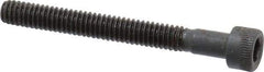 Made in USA - #8-32 UNC Hex Socket Drive, Socket Cap Screw - Alloy Steel, Black Oxide Finish, Partially Threaded, 1-1/2" Length Under Head - Eagle Tool & Supply