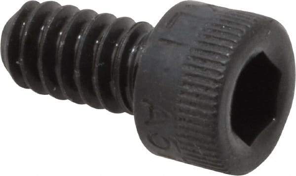 Made in USA - #10-24 UNC Hex Socket Drive, Socket Cap Screw - Alloy Steel, Black Oxide Finish, Fully Threaded, 3/8" Length Under Head - Eagle Tool & Supply