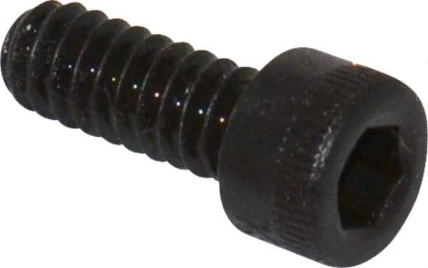 Made in USA - #10-24 UNC Hex Socket Drive, Socket Cap Screw - Alloy Steel, Black Oxide Finish, Fully Threaded, 1/2" Length Under Head - Eagle Tool & Supply