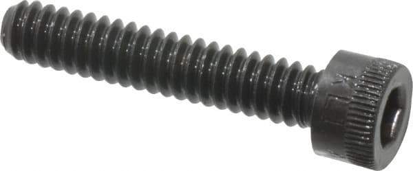 Made in USA - #10-24 UNC Hex Socket Drive, Socket Cap Screw - Alloy Steel, Black Oxide Finish, Fully Threaded, 1" Length Under Head - Eagle Tool & Supply