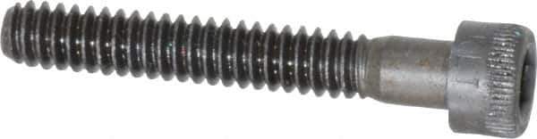 Made in USA - #10-24 UNC Hex Socket Drive, Socket Cap Screw - Alloy Steel, Black Oxide Finish, Partially Threaded, 1-1/4" Length Under Head - Eagle Tool & Supply