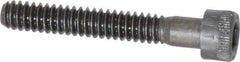 Made in USA - #10-24 UNC Hex Socket Drive, Socket Cap Screw - Alloy Steel, Black Oxide Finish, Partially Threaded, 1-1/4" Length Under Head - Eagle Tool & Supply
