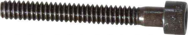 Made in USA - #10-24 UNC Hex Socket Drive, Socket Cap Screw - Alloy Steel, Black Oxide Finish, Partially Threaded, 1-1/2" Length Under Head - Eagle Tool & Supply