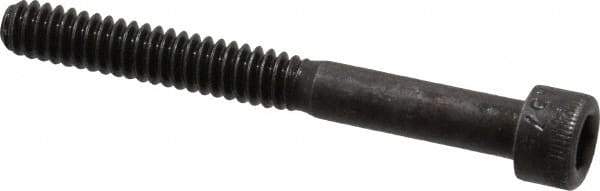 Made in USA - #10-24 UNC Hex Socket Drive, Socket Cap Screw - Alloy Steel, Black Oxide Finish, Partially Threaded, 1-3/4" Length Under Head - Eagle Tool & Supply