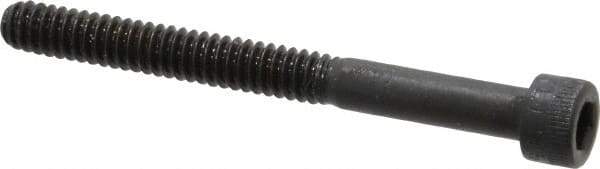 Made in USA - #10-24 UNC Hex Socket Drive, Socket Cap Screw - Alloy Steel, Black Oxide Finish, Partially Threaded, 2" Length Under Head - Eagle Tool & Supply