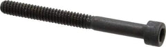 Made in USA - #10-24 UNC Hex Socket Drive, Socket Cap Screw - Alloy Steel, Black Oxide Finish, Partially Threaded, 2" Length Under Head - Eagle Tool & Supply