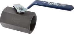 NIBCO - 2" Pipe, Carbon Steel Standard Ball Valve - 1 Piece, Inline - One Way Flow, FNPT x FNPT Ends, Lever Handle, 1,500 WOG - Eagle Tool & Supply