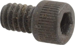 Made in USA - 1/4-20 UNC Hex Socket Drive, Socket Cap Screw - Alloy Steel, Black Oxide Finish, Fully Threaded, 3/8" Length Under Head - Eagle Tool & Supply