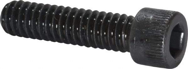 Made in USA - 1/4-20 UNC Hex Socket Drive, Socket Cap Screw - Alloy Steel, Black Oxide Finish, Fully Threaded, 1" Length Under Head - Eagle Tool & Supply