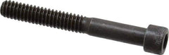 Made in USA - 1/4-20 UNC Hex Socket Drive, Socket Cap Screw - Alloy Steel, Black Oxide Finish, Partially Threaded, 2" Length Under Head - Eagle Tool & Supply