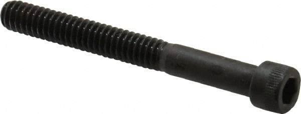 Made in USA - 1/4-20 UNC Hex Socket Drive, Socket Cap Screw - Alloy Steel, Black Oxide Finish, Partially Threaded, 2-1/4" Length Under Head - Eagle Tool & Supply