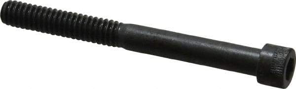 Made in USA - 1/4-20 UNC Hex Socket Drive, Socket Cap Screw - Alloy Steel, Black Oxide Finish, Partially Threaded, 2-1/2" Length Under Head - Eagle Tool & Supply