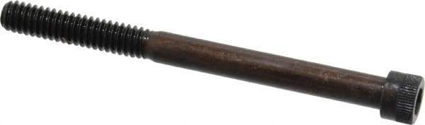 Made in USA - 1/4-20 UNC Hex Socket Drive, Socket Cap Screw - Alloy Steel, Black Oxide Finish, Partially Threaded, 3" Length Under Head - Eagle Tool & Supply