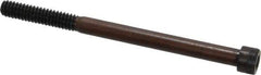 Made in USA - 1/4-20 UNC Hex Socket Drive, Socket Cap Screw - Alloy Steel, Black Oxide Finish, Partially Threaded, 3-1/2" Length Under Head - Eagle Tool & Supply