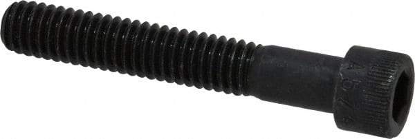 Made in USA - 5/16-18 UNC Hex Socket Drive, Socket Cap Screw - Alloy Steel, Black Oxide Finish, Partially Threaded, 2" Length Under Head - Eagle Tool & Supply