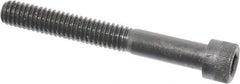 Made in USA - 5/16-18 UNC Hex Socket Drive, Socket Cap Screw - Alloy Steel, Black Oxide Finish, Partially Threaded, 2-1/2" Length Under Head - Eagle Tool & Supply