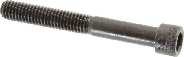 Made in USA - 3/8-16 UNC Hex Socket Drive, Socket Cap Screw - Alloy Steel, Black Oxide Finish, Partially Threaded, 3" Length Under Head - Eagle Tool & Supply