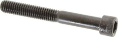 Made in USA - 3/8-16 UNC Hex Socket Drive, Socket Cap Screw - Alloy Steel, Black Oxide Finish, Partially Threaded, 3" Length Under Head - Eagle Tool & Supply