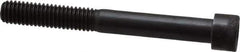 Made in USA - 3/8-16 UNC Hex Socket Drive, Socket Cap Screw - Alloy Steel, Black Oxide Finish, Partially Threaded, 3-1/4" Length Under Head - Eagle Tool & Supply