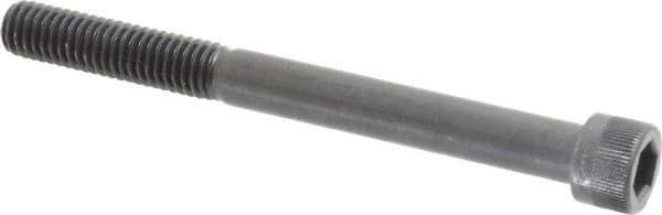 Made in USA - 3/8-16 UNC Hex Socket Drive, Socket Cap Screw - Alloy Steel, Black Oxide Finish, Partially Threaded, 4" Length Under Head - Eagle Tool & Supply