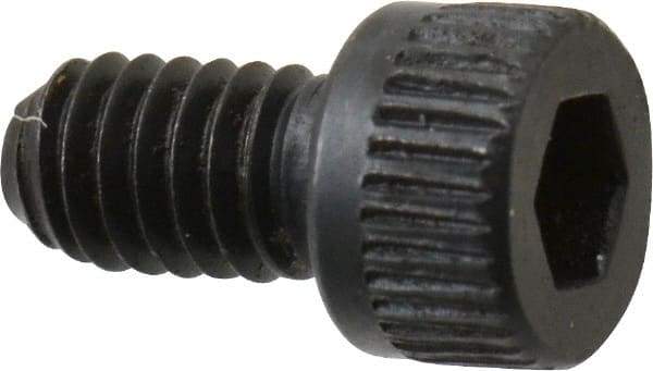 Made in USA - #6-40 UNF Hex Socket Drive, Socket Cap Screw - Alloy Steel, Black Oxide Finish, Fully Threaded, 1/4" Length Under Head - Eagle Tool & Supply