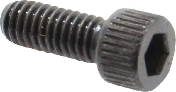 Made in USA - #6-40 UNF Hex Socket Drive, Socket Cap Screw - Alloy Steel, Black Oxide Finish, Fully Threaded, 3/8" Length Under Head - Eagle Tool & Supply