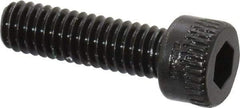 Made in USA - #6-40 UNF Hex Socket Drive, Socket Cap Screw - Alloy Steel, Black Oxide Finish, Fully Threaded, 1/2" Length Under Head - Eagle Tool & Supply