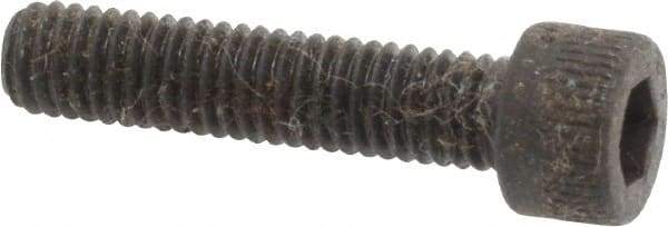 Made in USA - #10-32 UNF Hex Socket Drive, Socket Cap Screw - Alloy Steel, Black Oxide Finish, Fully Threaded, 7/8" Length Under Head - Eagle Tool & Supply