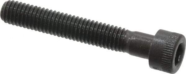 Made in USA - #10-32 UNF Hex Socket Drive, Socket Cap Screw - Alloy Steel, Black Oxide Finish, Fully Threaded, 1-1/4" Length Under Head - Eagle Tool & Supply