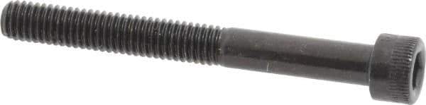 Made in USA - #10-32 UNF Hex Socket Drive, Socket Cap Screw - Alloy Steel, Black Oxide Finish, Partially Threaded, 1-3/4" Length Under Head - Eagle Tool & Supply