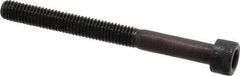 Made in USA - #10-32 UNF Hex Socket Drive, Socket Cap Screw - Alloy Steel, Black Oxide Finish, Partially Threaded, 2" Length Under Head - Eagle Tool & Supply