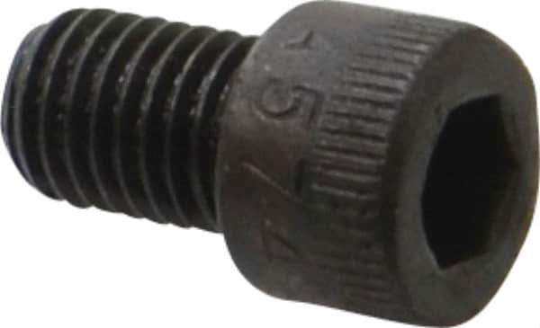 Made in USA - 1/4-28 UNF Hex Socket Drive, Socket Cap Screw - Alloy Steel, Black Oxide Finish, Fully Threaded, 3/8" Length Under Head - Eagle Tool & Supply