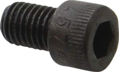 Made in USA - 1/4-28 UNF Hex Socket Drive, Socket Cap Screw - Alloy Steel, Black Oxide Finish, Fully Threaded, 3/8" Length Under Head - Eagle Tool & Supply