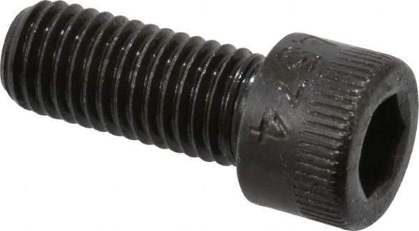 Made in USA - 1/4-28 UNF Hex Socket Drive, Socket Cap Screw - Alloy Steel, Black Oxide Finish, Fully Threaded, 5/8" Length Under Head - Eagle Tool & Supply
