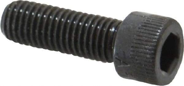 Made in USA - 1/4-28 UNF Hex Socket Drive, Socket Cap Screw - Alloy Steel, Black Oxide Finish, Fully Threaded, 3/4" Length Under Head - Eagle Tool & Supply