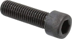 Made in USA - 1/4-28 UNF Hex Socket Drive, Socket Cap Screw - Alloy Steel, Black Oxide Finish, Fully Threaded, 7/8" Length Under Head - Eagle Tool & Supply