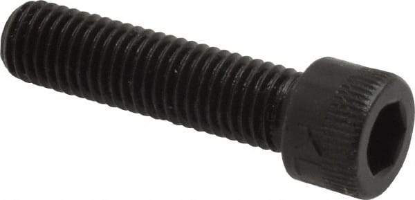 Made in USA - 1/4-28 UNF Hex Socket Drive, Socket Cap Screw - Alloy Steel, Black Oxide Finish, Fully Threaded, 1" Length Under Head - Eagle Tool & Supply