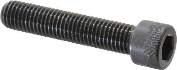 Made in USA - 1/4-28 UNF Hex Socket Drive, Socket Cap Screw - Alloy Steel, Black Oxide Finish, Fully Threaded, 1-1/4" Length Under Head - Eagle Tool & Supply