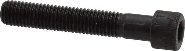 Made in USA - 1/4-28 UNF Hex Socket Drive, Socket Cap Screw - Alloy Steel, Black Oxide Finish, Partially Threaded, 1-1/2" Length Under Head - Eagle Tool & Supply