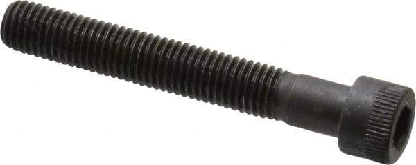Made in USA - 1/4-28 UNF Hex Socket Drive, Socket Cap Screw - Alloy Steel, Black Oxide Finish, Partially Threaded, 1-3/4" Length Under Head - Eagle Tool & Supply