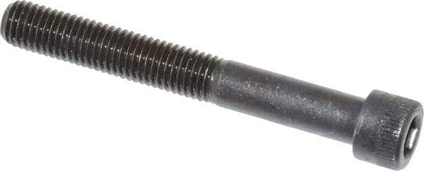 Made in USA - 1/4-28 UNF Hex Socket Drive, Socket Cap Screw - Alloy Steel, Black Oxide Finish, Partially Threaded, 2" Length Under Head - Eagle Tool & Supply