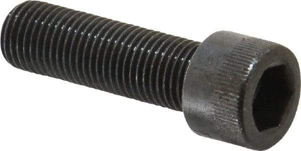 Made in USA - 3/8-24 UNF Hex Socket Drive, Socket Cap Screw - Alloy Steel, Black Oxide Finish, Fully Threaded, 1-1/4" Length Under Head - Eagle Tool & Supply